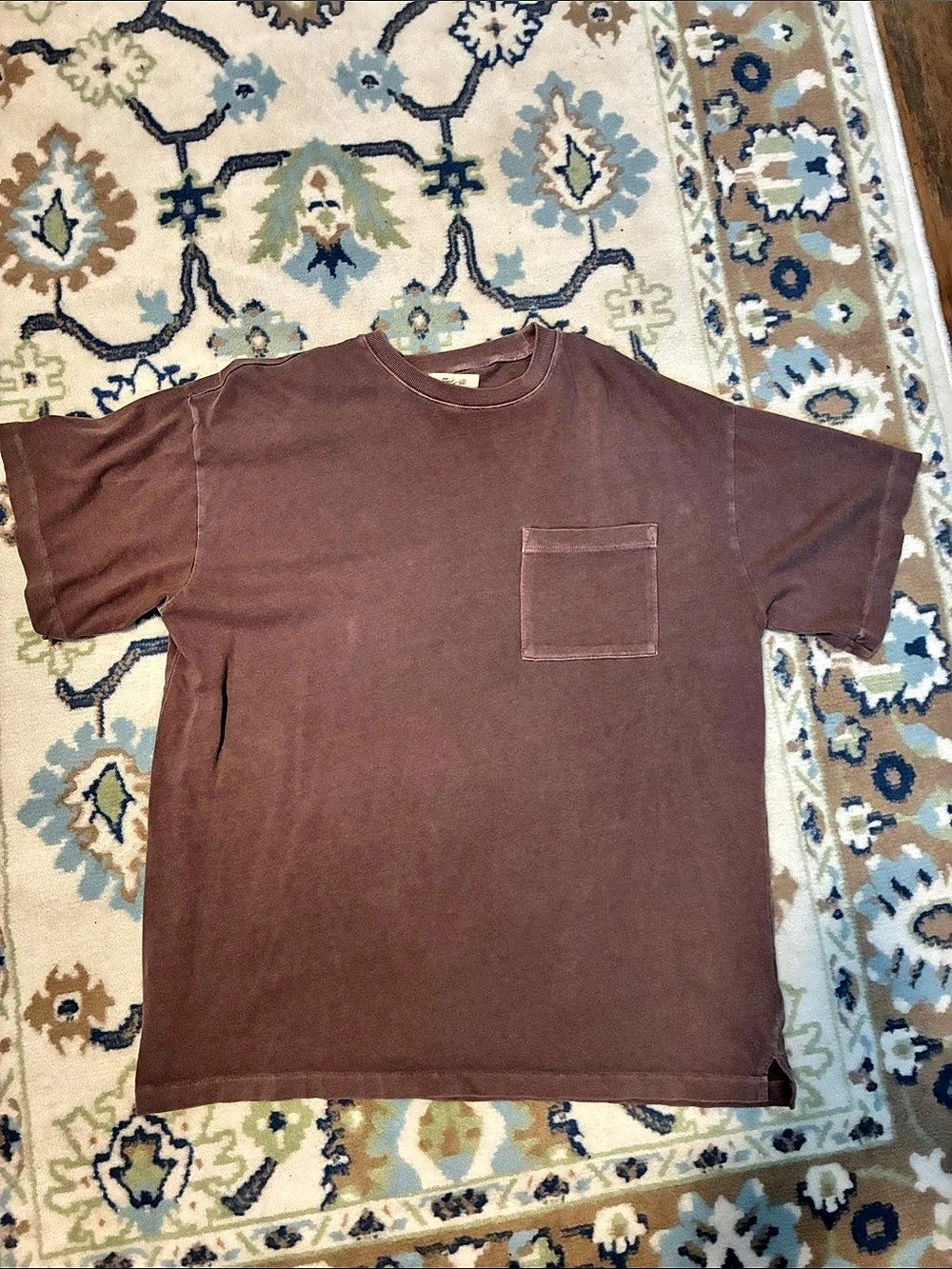 Madewell Purple oversized Pocket Tee Size Medium